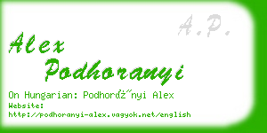 alex podhoranyi business card
